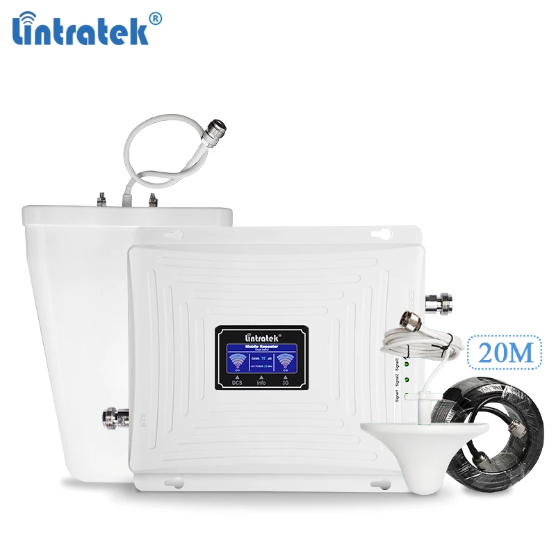 Lintratek усилитель сигнала 3g повторитель 4G LTE усилитель 1800 2100Mhz усилитель 3g 4G 65dB LTE повторитель Мобильный усилитель сигнала#4,8