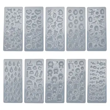 

Crystal Epoxy Resin Mold Pendants Casting Silicone Mould DIY Crafts Making Tool Q0KE