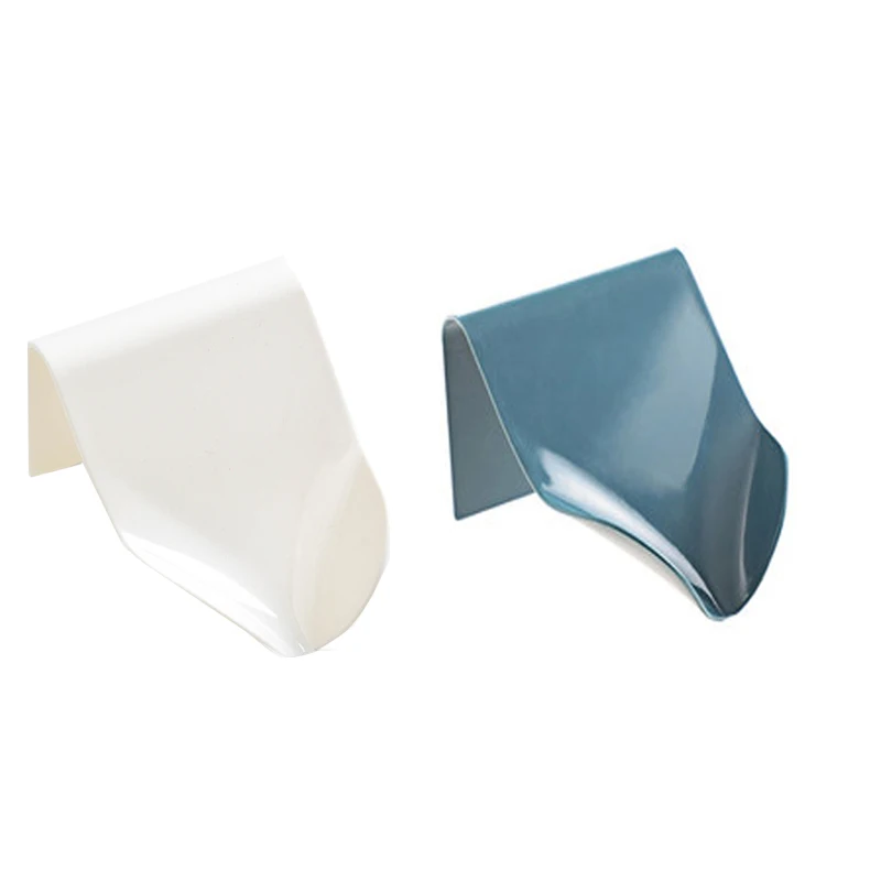 white blue 2 шт./компл. мыльница Ванная комната мыльница, органайзер, хранилище, сумочка, коробка паста Тип Punch-свободного Слива простой Пластик ящик для экономии места - Цвет: white blue