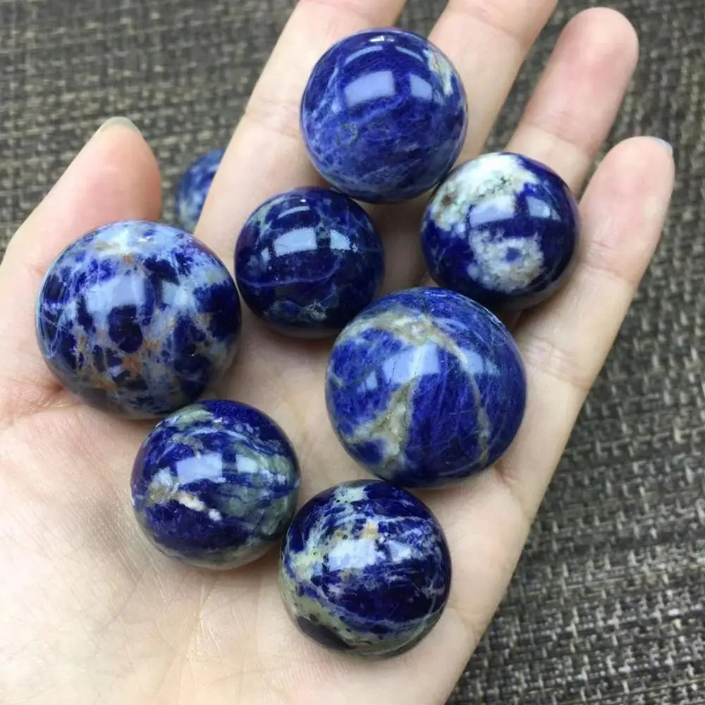 

Sodalite quartz crystal ball natural stones and minerals gemstones sphere spiritual healing reiki good luck home decor modern