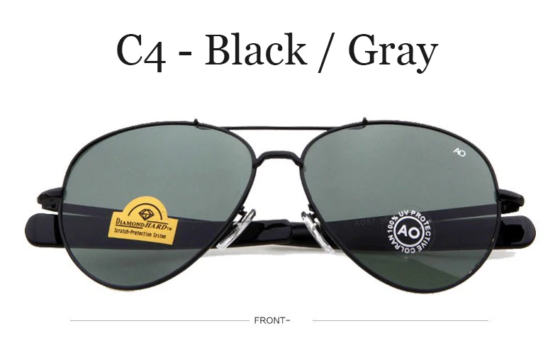 2021 New AO  military fashion army to pilot  sunglasses brand American lens optical glass zonnebril big round sunglasses