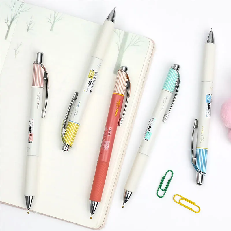 Гелевая ручка Pentel Energy Gel быстросохнущая Ручка Kawaii Stripe Clena BLN75L 0,5 мм цветные ручки для печати канцелярские принадлежности для школьников, студентов 1 шт