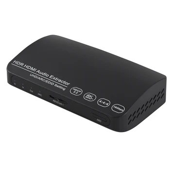 

4K@60Hz 18Gbps HDMI Audio Extractor,HDMI to HDMI+Optical(Spdif)+L/R(RCA) outputs audio video converter for amplifer speaker Blu-