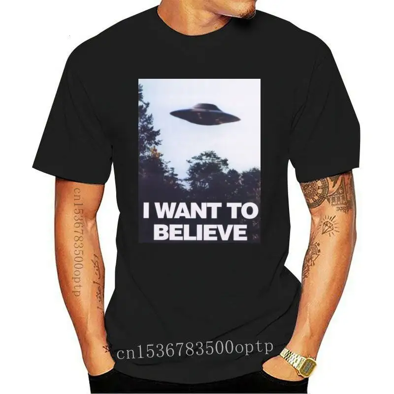 New Clown T Shirt The X Files I Want To Believe T-Shirt Men Streetwear Tee Awesome 4xl Printed Cotton Short-Sleeve Tshirt | Мужская