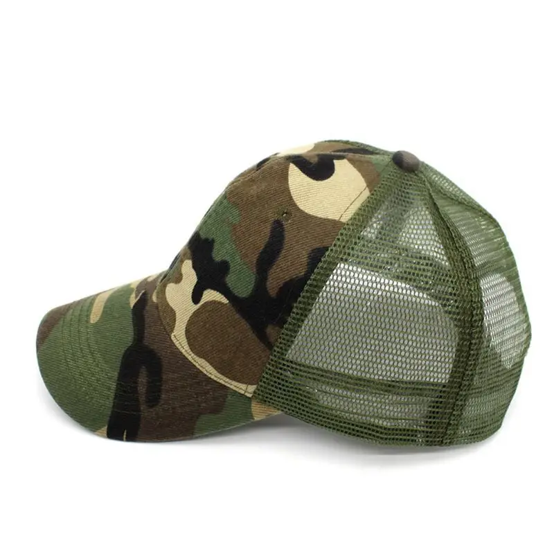 

Camouflage Baseball Cap Camo Mesh Hat Outdoor Hunting Camping Sunhat Tactical Cap 27RD