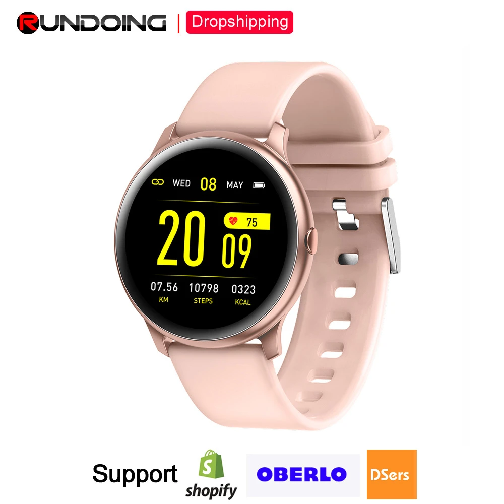 Rundoing Verbeterde KW19 Pro Full Touch Screen Vrouwen Smart Horloge  Waterdicht Sport Smartwatch Voor Ios En Android|Smart Watches| - AliExpress