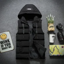 Мужская повседневная парная одежда, жилет, зимний теплый толстый пуховый хлопковый жилет, настраиваемый логотип