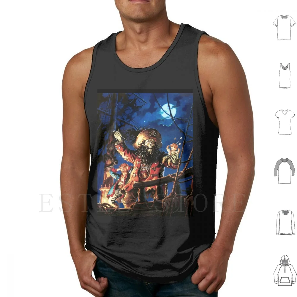 Monkey Island 2 Lechuck'S Revenge (Alto Contrasto) Canotte Gilet Senza Maniche Monkey Island Lechuck Revenge Monkey Island