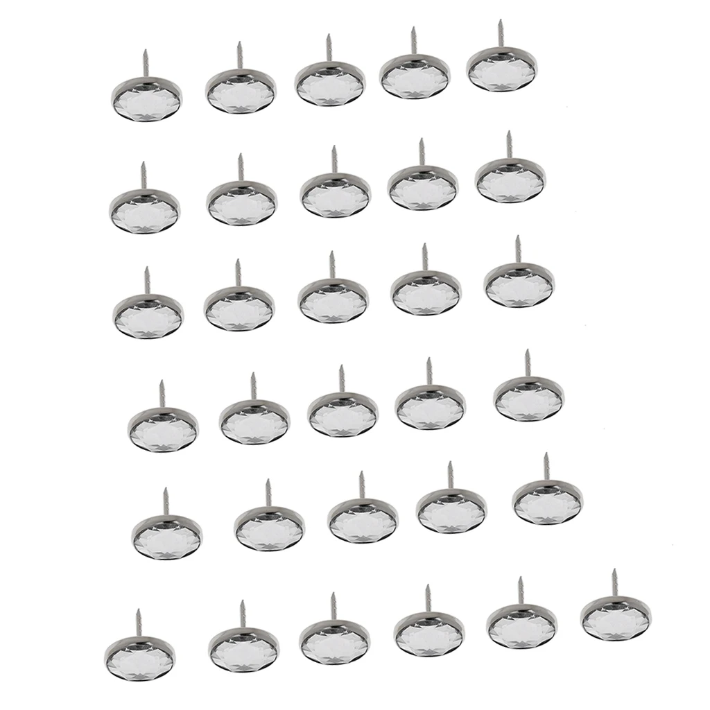 Pack of 25 Shinning Sofa Headboard Upholstery Crystal Buttons