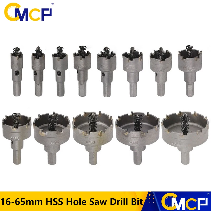 6/10/13pcs 16-65mm HSS Hole Saw Drill Bit Set Carbide Tip Hole Saw Cutter For Wood/Metal Working Core Drill Bit