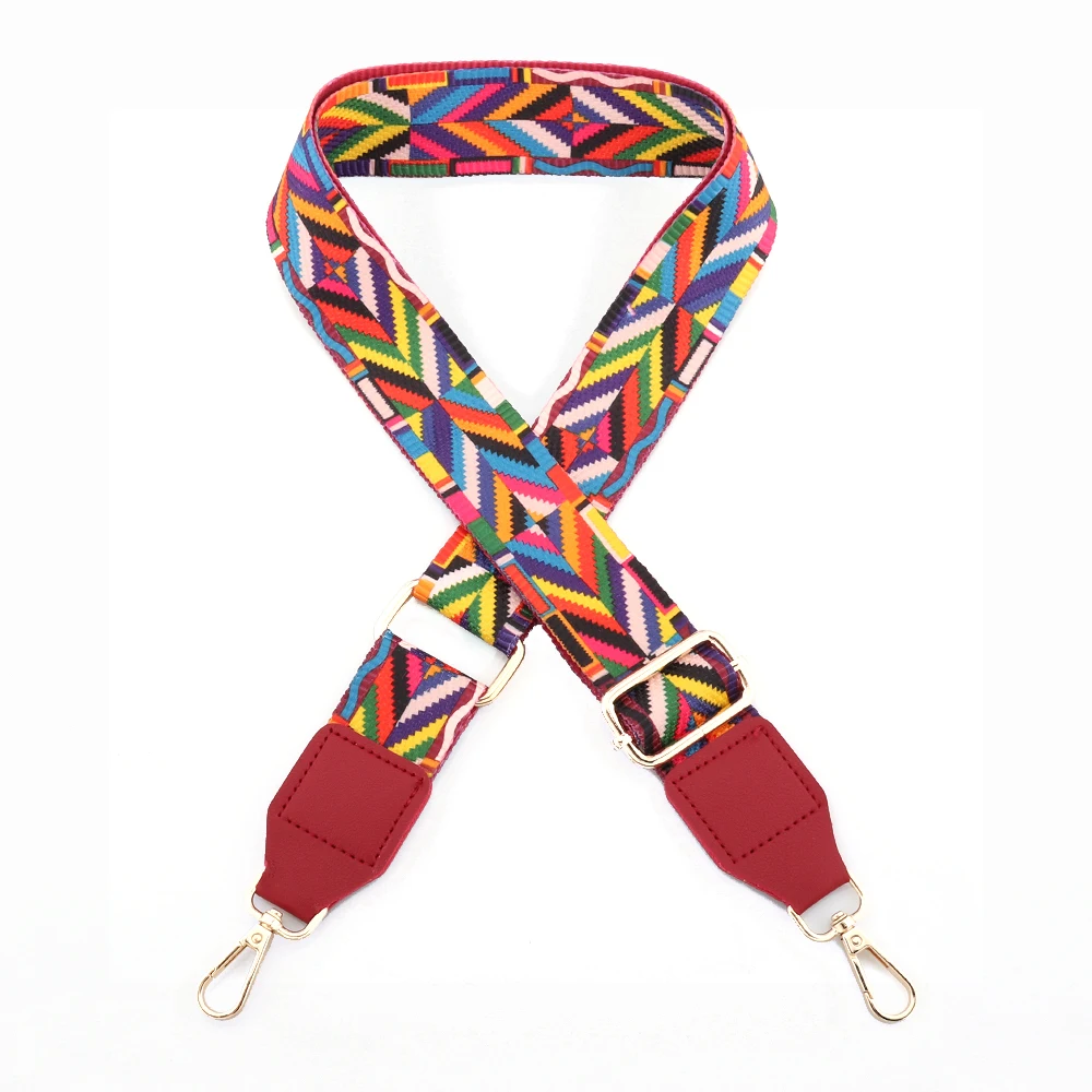 Bag Parts Accessories Shoulder Strap  for Handbags Adjustable Bag strap leather Belt Wide Rainbow  Purse Strap for Bag Replaceme