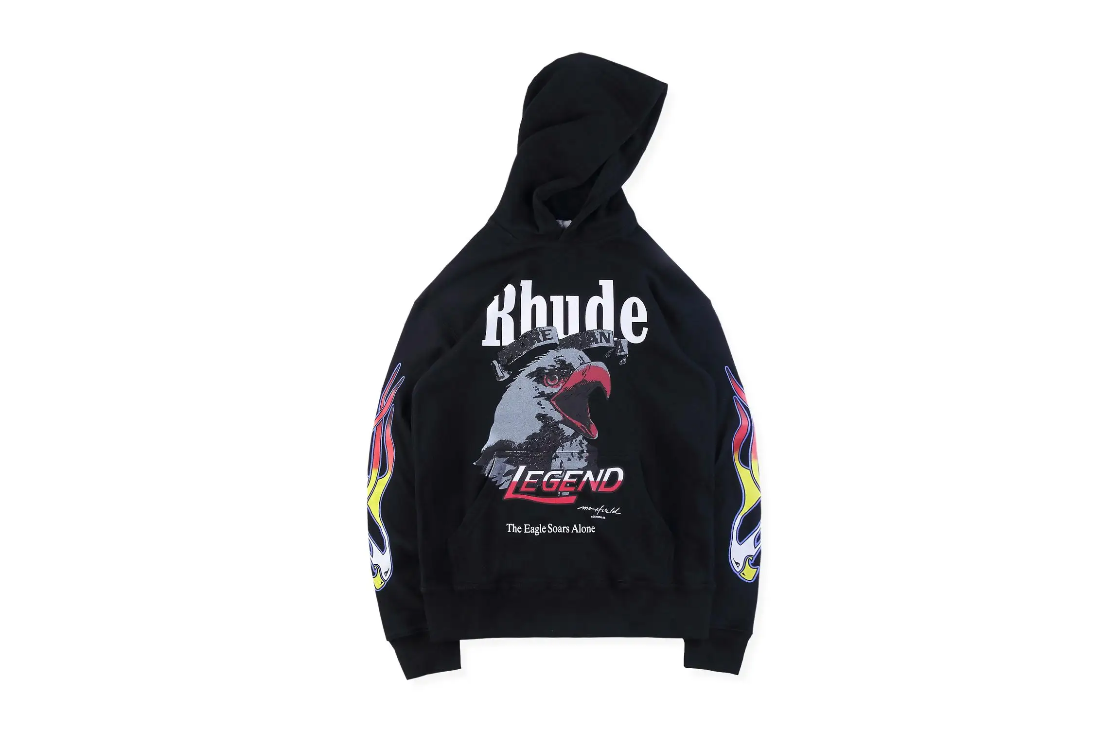 RHUDE толстовки для мужчин женщин оверсайз Орел пирнт 1:1 высокое качество с длинным рукавом RHUDE X Maxfield Толстовка La RHUDE толстовки