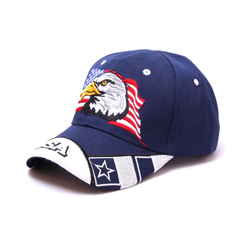 6 Высокое качество флаг США бейсболка для мужчин и женщин Орел Snapback шляпа папы костяная Уличная Повседневная Солнцезащитная шляпа для гольфа бейсболка - Color: 6