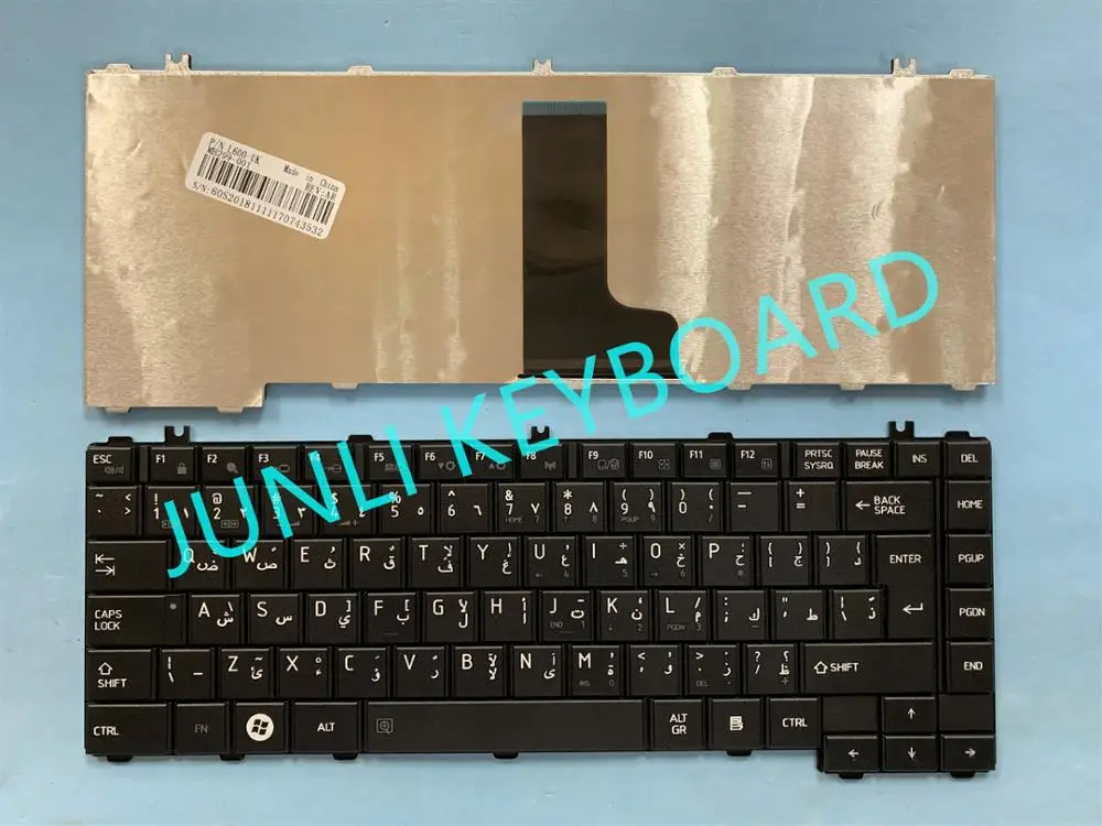 JUNLI клавиатура для Toshiba Satellite C600 C640 C640D C645 C645D L600 L600D L605 L630 L700 L730 L735 L745D арабский черный