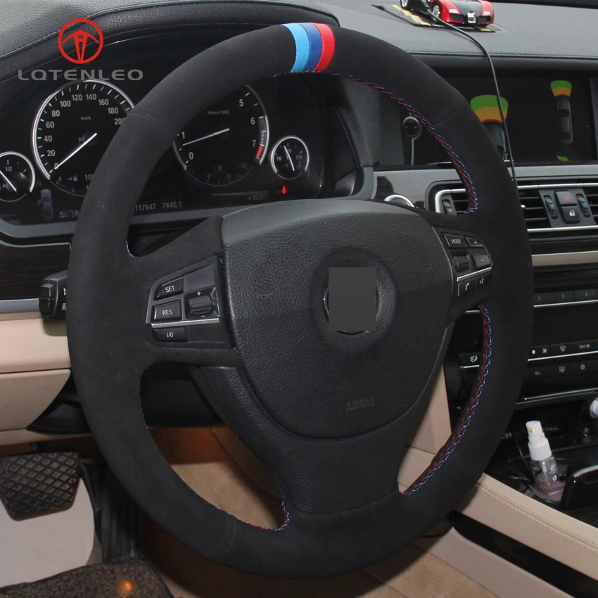 Черный замшевый чехол LQTENLEO для поделок BMW 523Li 525Li F10 F07 F11 2009 2017 730Li 740Li 750Li F01 F02 2008 2015|car