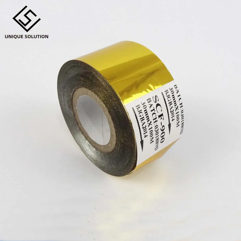 Free Shipping 1 Roll Gold Thermal Transfer Ribbon Hot Stamping Foil Ribbon Printing Belt 1