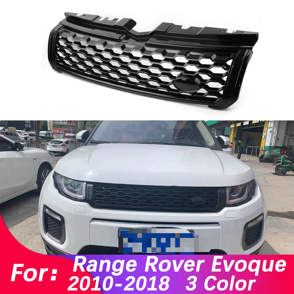 Gloss Black Car Upper Front Grille Grill w/ Logo For Land Rover Range Rover  Evoque 2010 2011 2012 2013 2014 2015 2016 2017 2018 - AliExpress