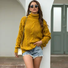 *#Best Price 2019 autumn and winter turtleleneck college wind sweater thick line twist high collar puller sweater women *#Best Price 2019 autumn and winter turtleleneck college wind sweater thick line twist high collar puller sweater women
