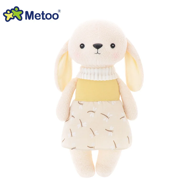 Кукла Metoo, плюшевые игрушки для девочек, милый кролик, медведь, мягкие Мультяшные мягкие животные для детей, подарок на Рождество, день рождения - Цвет: Yellow