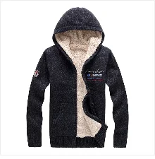 Новинка, 4XL 5XL, мужской свитер из флиса, Осень-зима, теплое кашемировое платье, тонкий толстый шерстяной свитер на молнии, Повседневный свитер, мужское вязаное пальто AF1383