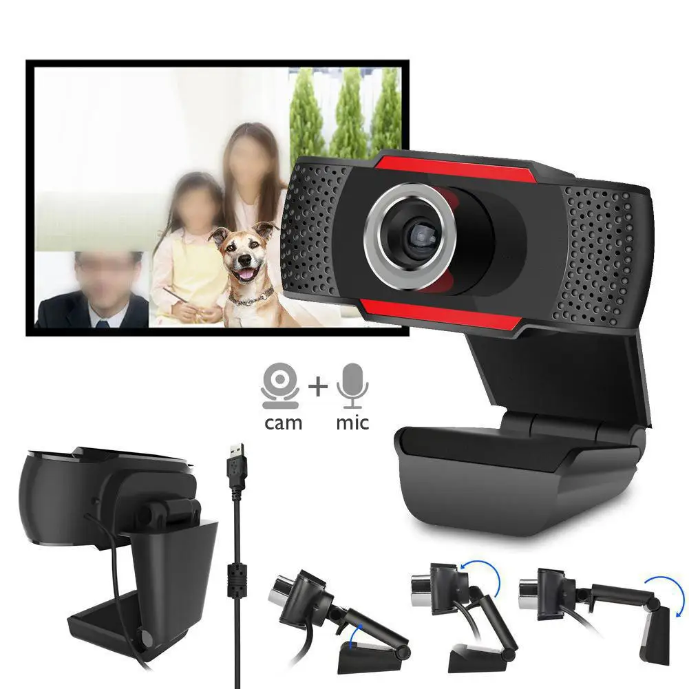 Веб камера HD 480P 720P PC с поглощающим микрофоном Микрофон для Skype Android TV вращающаяся