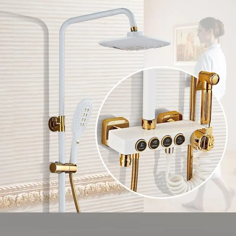 Version K Набор для душа Prysznic Conjunto Regadera Salle De Bain Douche Duschsystem Douchette Dusche Eletrico Ducha Do Banheiro Chuveiro - Цвет: Version K