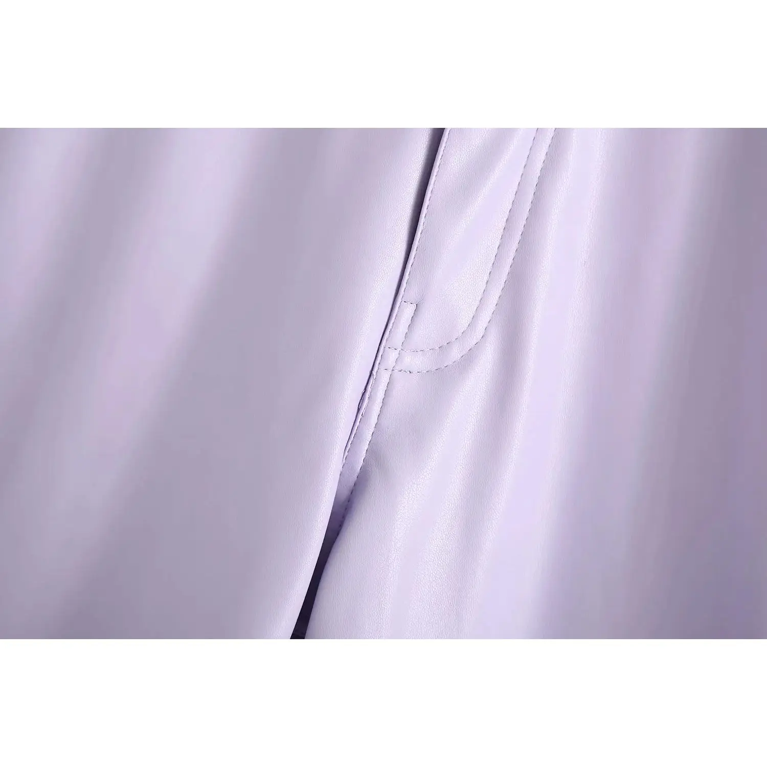 2020 New Women Trousers Hight-waist Faux Leather five-pocket Trousers Zip Fly Female Pants pantalon femme mujer