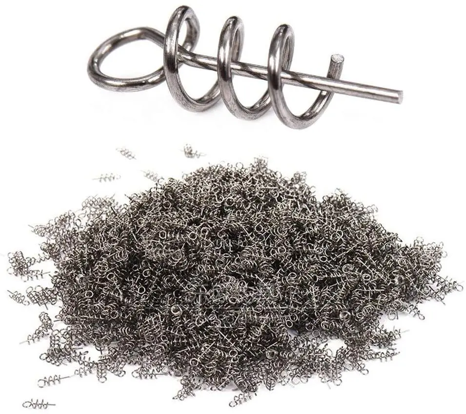 50 or100pcs/Lot Spring Lock Pin Crank Hook Fishing Connector 7MM-42MM Stainless Steel Swivels&Snap Soft Bait Accessories