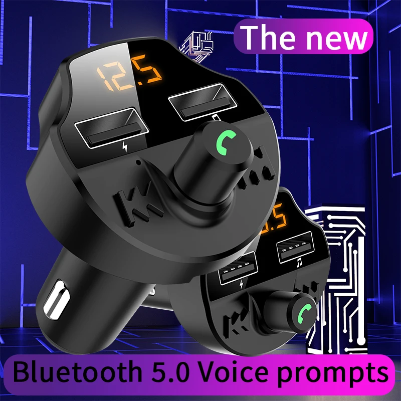 

T66B Dual USB car charger FM transmitter Wireless Bluetooth hands-free FM modulator car phone charger for Phone car MP3 player