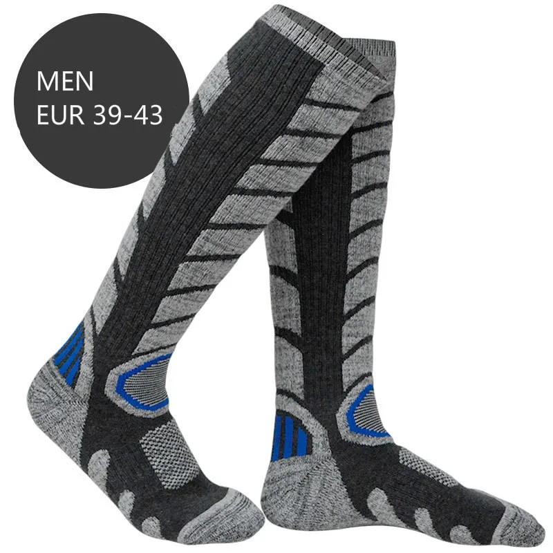 Brothock Unisex Skiing Stockings Sport Socks Outdoor Keep Warmer Thicker Wool Hiking Snow Socks Autumn and Winter Quick Drying