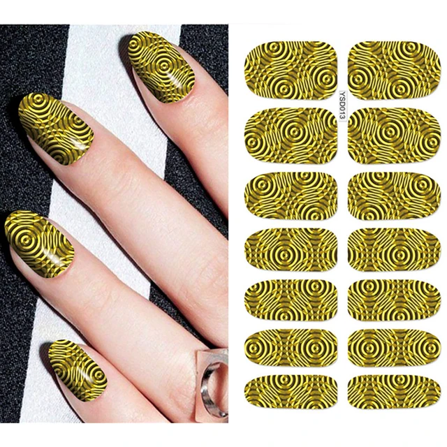 Nail Stickers For Nails Sliders 3D Color Water Transfer Nail Sticker Creativity Decoration Art Necklace Pattern Dreamcatcher YSD013