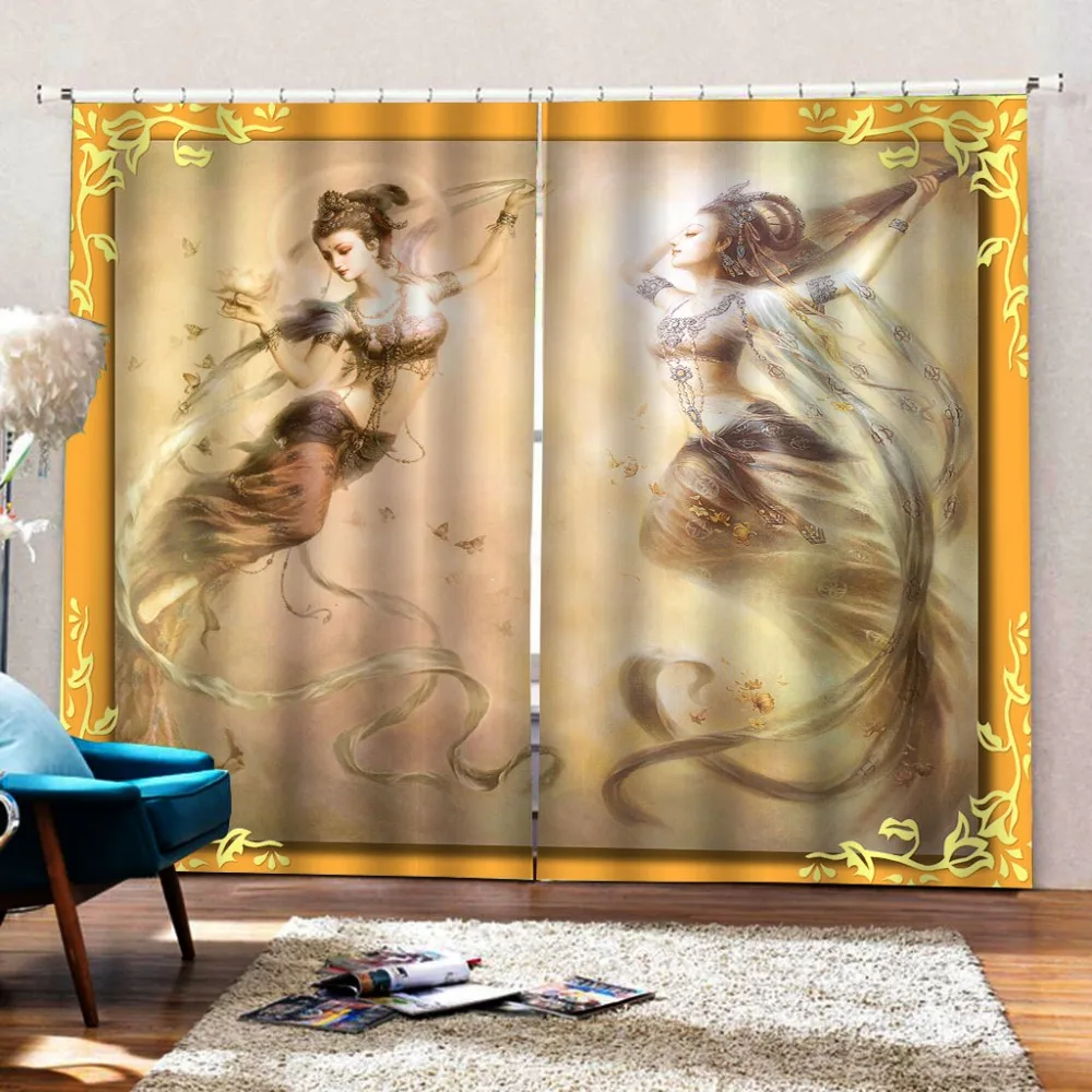 Красивые 3D шторы для гостиной занавески в спальню Cortinas индивидуальные размеры желтые шторы