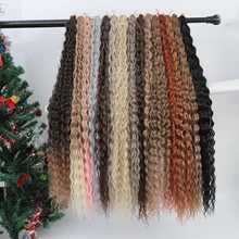 

YunRong Ocean Wave Braiding Hair Extensions Crochet Braids Afro Curls Faux Locs Synthetic Kinky Twist Hair Extension