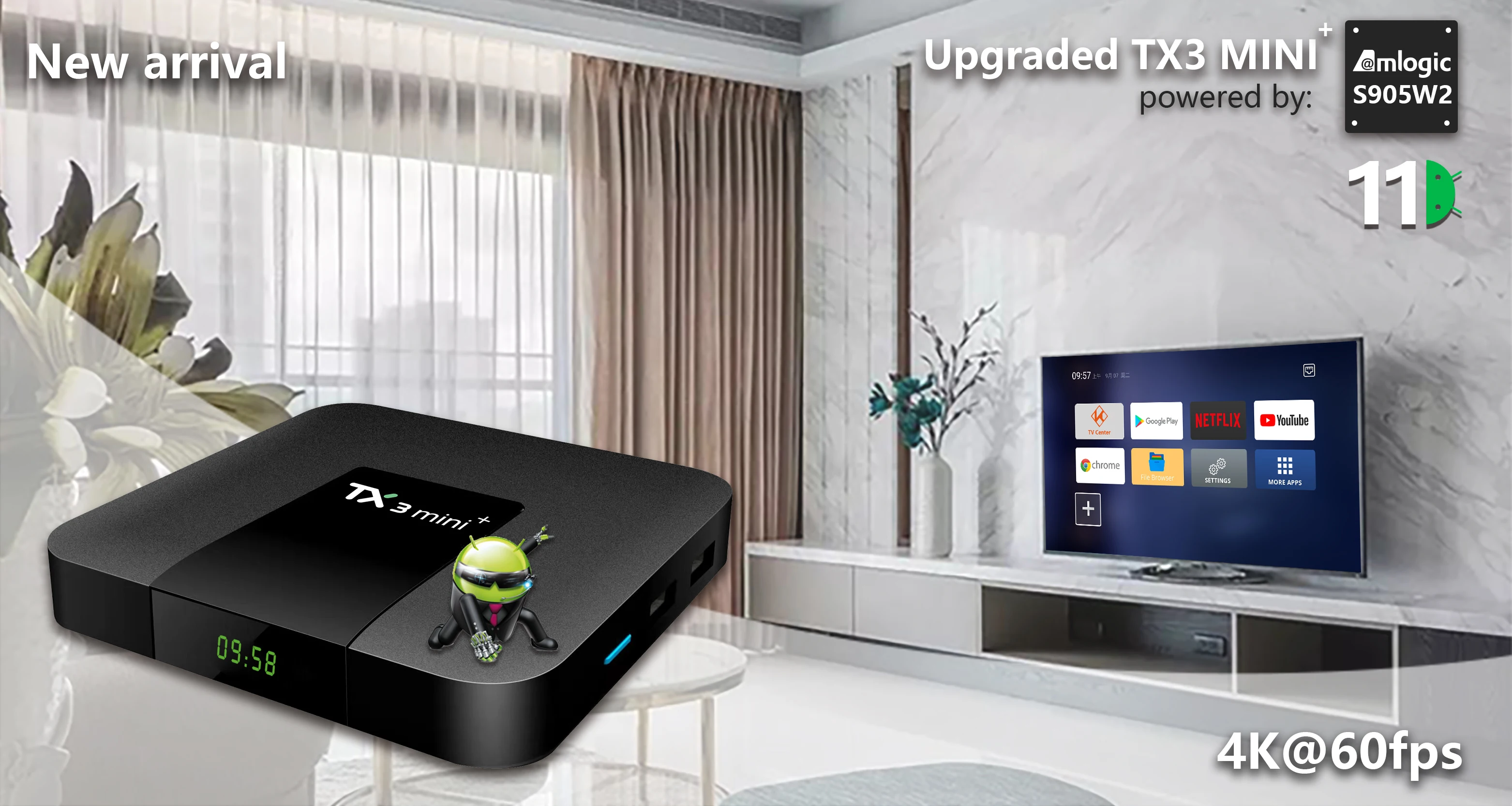 Upgraded TX3 MINI+ android tv box Amlogic S905W2 2G 16G 4G 32G Android 11 H.265 2.4G 5G Dual wifi 4K Set Top Box Media player