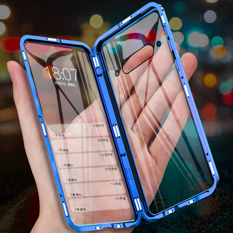 Полностью Магнитный чехол для телефона ZTE Nubia Z20 NX627J металлический каркас