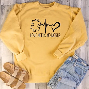 

Love need no words sweatshirt cotton graphic slogan Christian Bible tumblr young hipster girl gift pullovers religion tops-M958