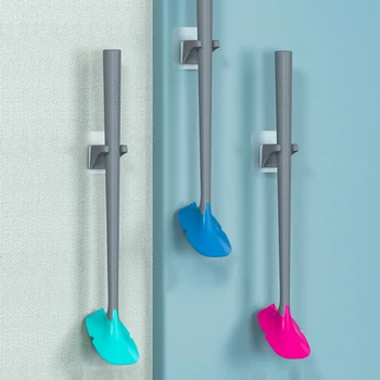 

Soft Glue Toilet Brush Latest Technology No Bristles Will Not Hide Dirt Easy To Clean Gap Cleaning Wall Hanging