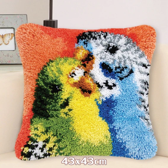 Набор крючков с защелкой Knooppakket, сделай сам, Европейский и американский стиль, ручная работа, подушка с животными, вышивка, крючок с защелкой, подушка - Цвет: BZ348 43x43cm