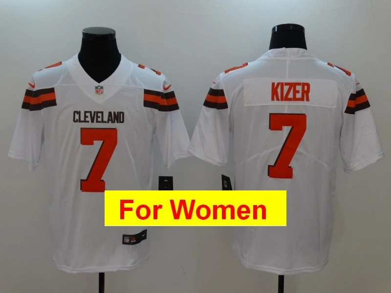 Слоновая кость women Cleveland Jabrill Peppers Baker Mayfield Myles Garrett Josh Gordon Jabrill Peppers Joe Thomas Game Color Rush jerseys - Цвет: Слоновая кость
