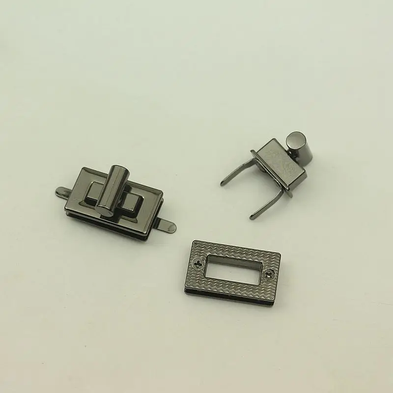 10pcs 30x18mm Rectangle Metal Turn Twist Lock Buckles for DIY Handbag Bag Purse Hardware Closure Clasp Bags Parts Accessories