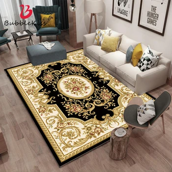 

Bubble Kiss Light Luxury Rugs And Carpets For Living Room Gold Floral Pattern Rug Fashion Retro Coffee Tables Non-Slip Area Rugs