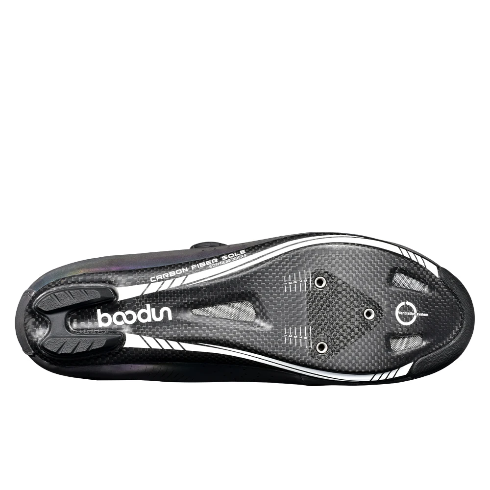 BOODUN Breathable Road Cycling Shoe Photochromism Vamp Carbon Fiber Ultralight Self-Locking Shoe Professional Road Bicycle Shoes