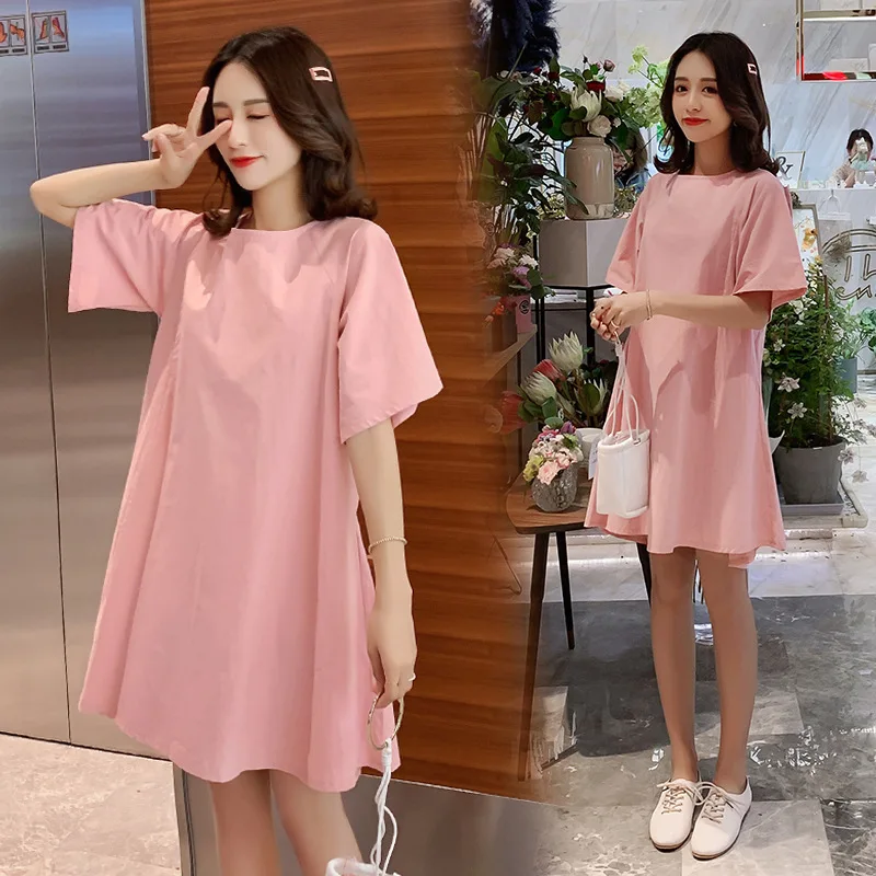 

Maternity Clothes Summer 2020 Summer New Style Bow Maternity Dress Korean-style Loose Fashion Short Sleeve Pregnant Women Dress
