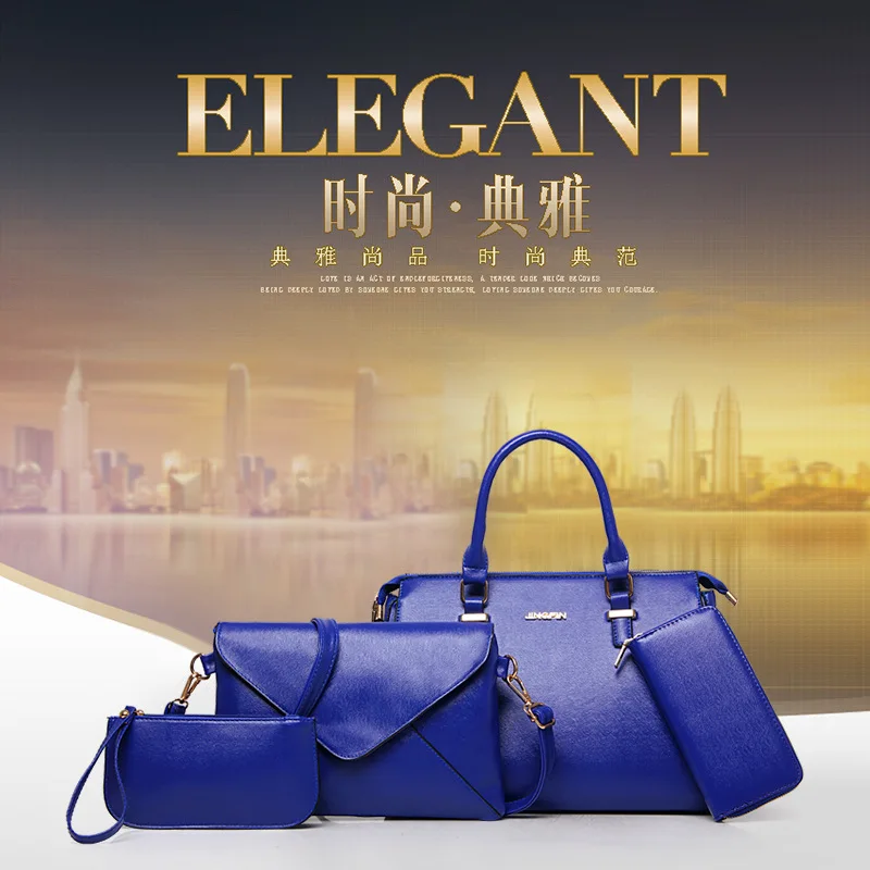 

Different Size Bags WOMEN'S Bag 2019 Autumn And Winter New Style Europe And America Fashion WOMEN'S Bag Four-piece Set Handbag O