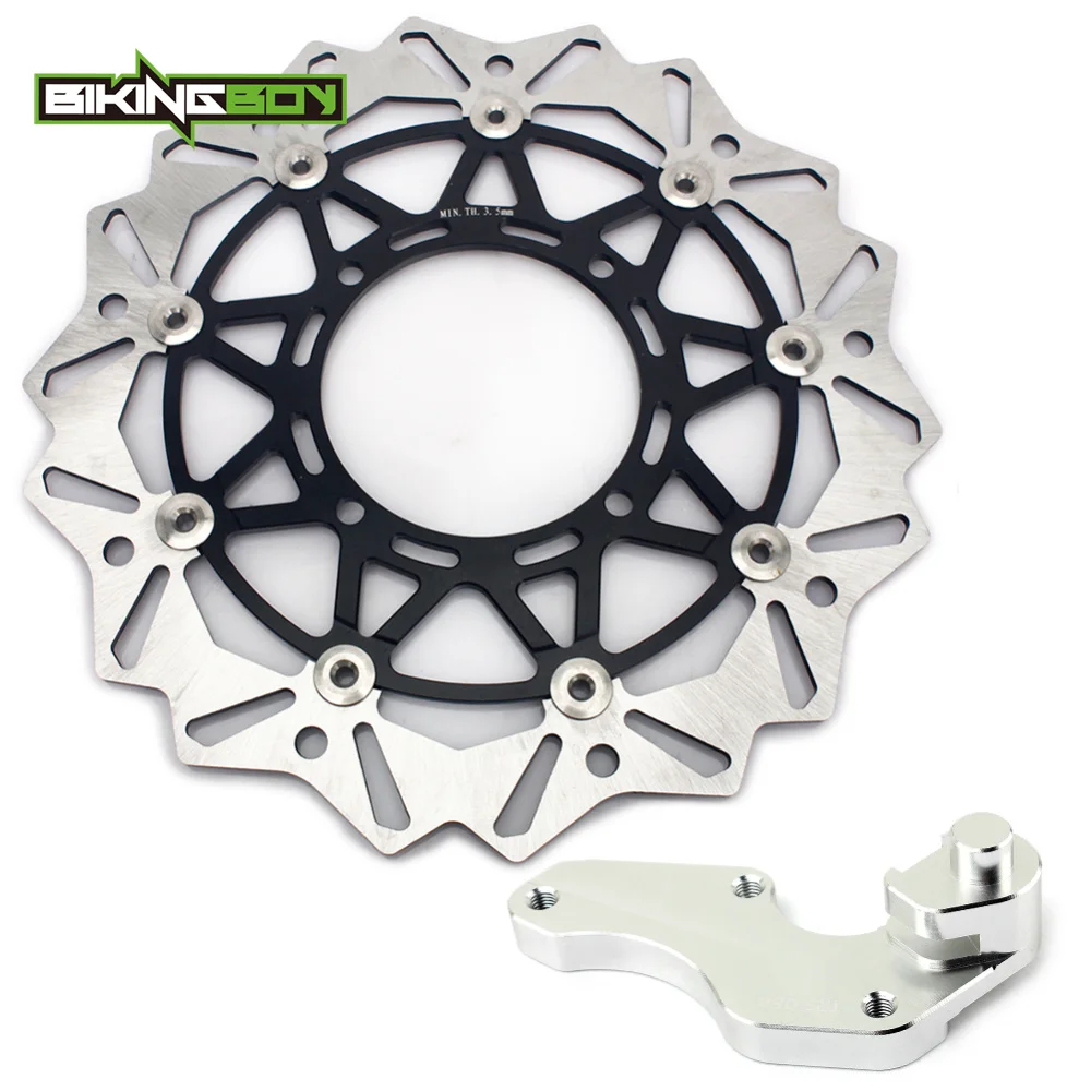 BIKINGBOY 320 мм передние тормозные диски роторы, Brakcet для Kawasaki KX 125 250 2006-2008 KX 250 450 F 2006- KLX 450 R 07-12
