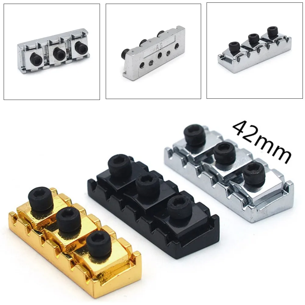 

Electric Guitar String Locking Nut 42mm Replacement With Mounting Screws And Spanner For SQ Electric Guitar Tremolo Bridge Parts