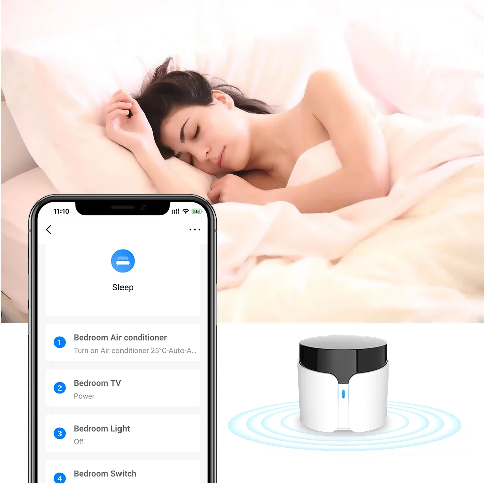 2021 New BroadlinkBestcon RM4c Mini/RM4c Pro Universal 4G Wifi IR Mini Remote Control Compatible Alexa Google Assistant For AC