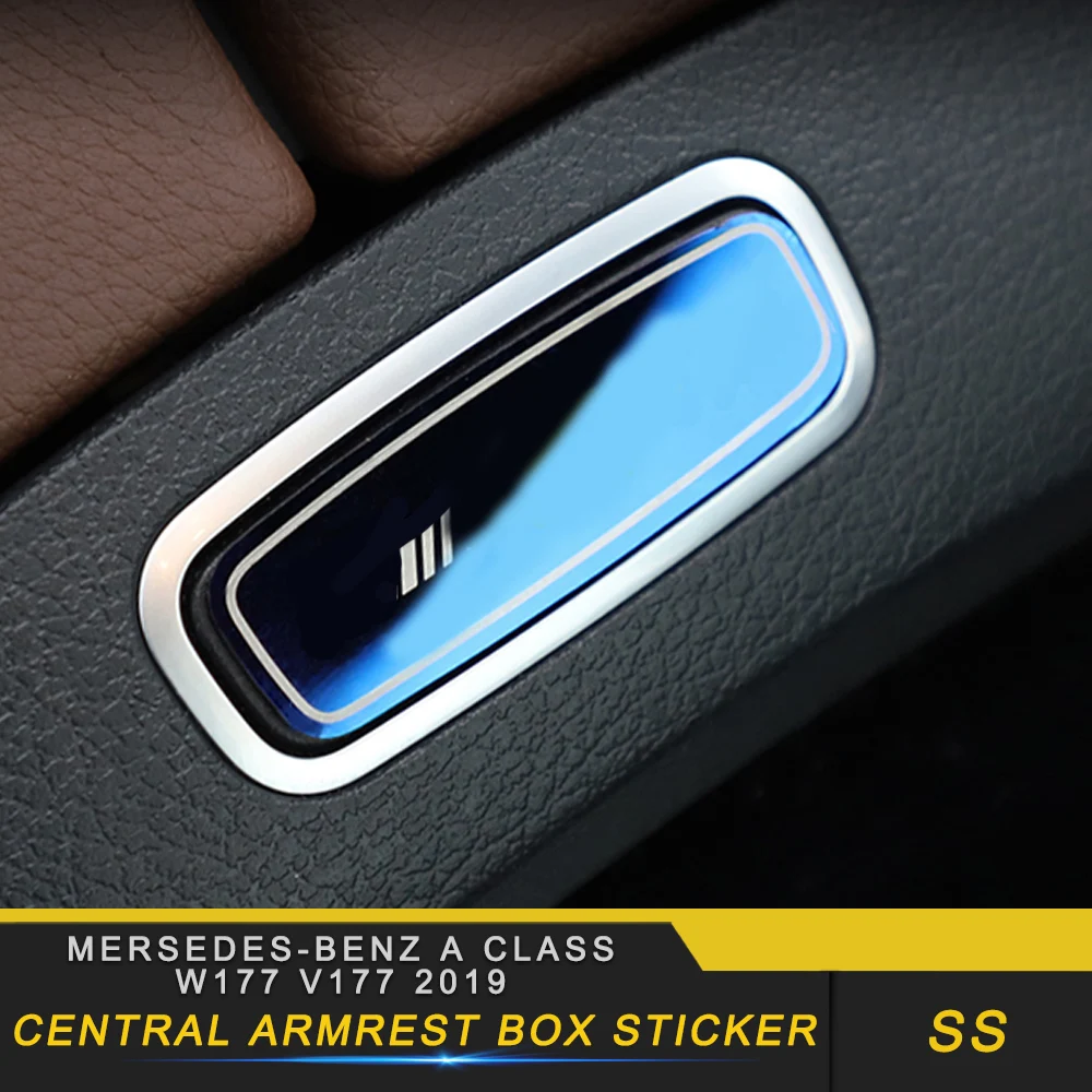 

Auto Central Armrest Box Sticker Trim Cover Accessories for Mersedes-benz A Class W177 V177 2019