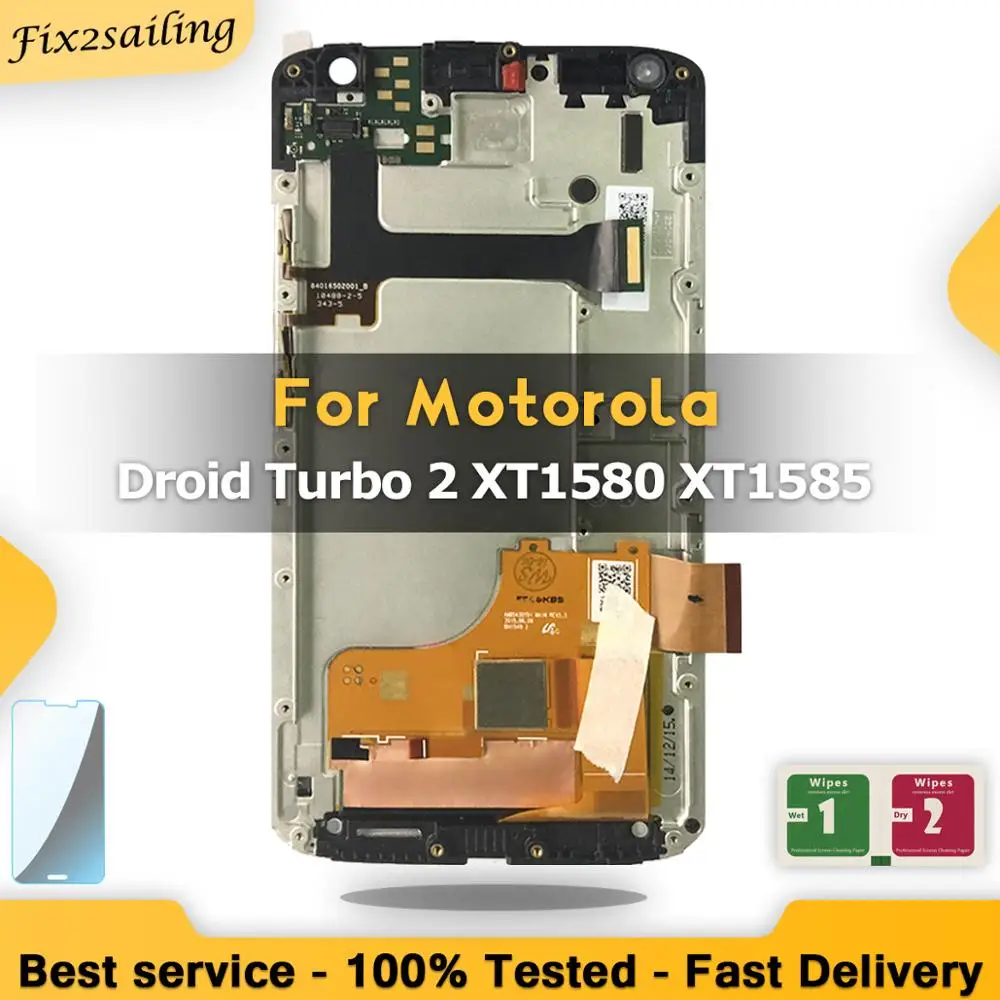 

5.43" LCD Display For Motorola Moto Droid Turbo 2 XT1580 XT1581 XT1585 LCD Display Touch Screen Digitizer Frame