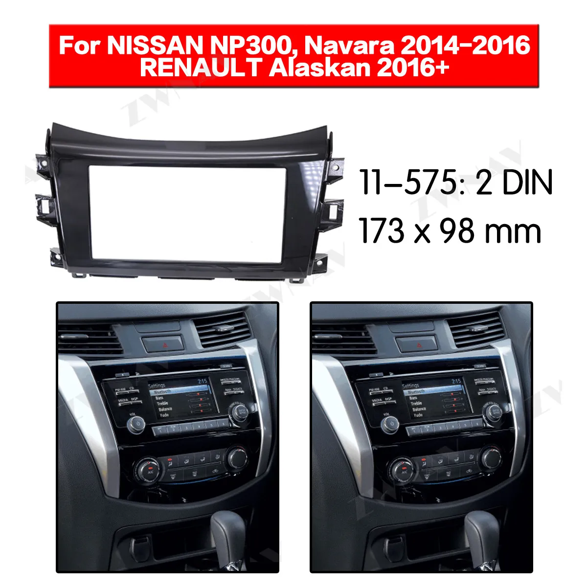 Радио Facia для NISSAN NP300/Navara-/RENAULT Alaskan+ кронштейн dvd-плеер фасции автомобиля стерео радио установка тире